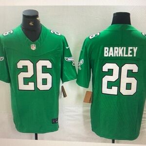 Saquon Barkley Green Vapor Stitched Jersey💛